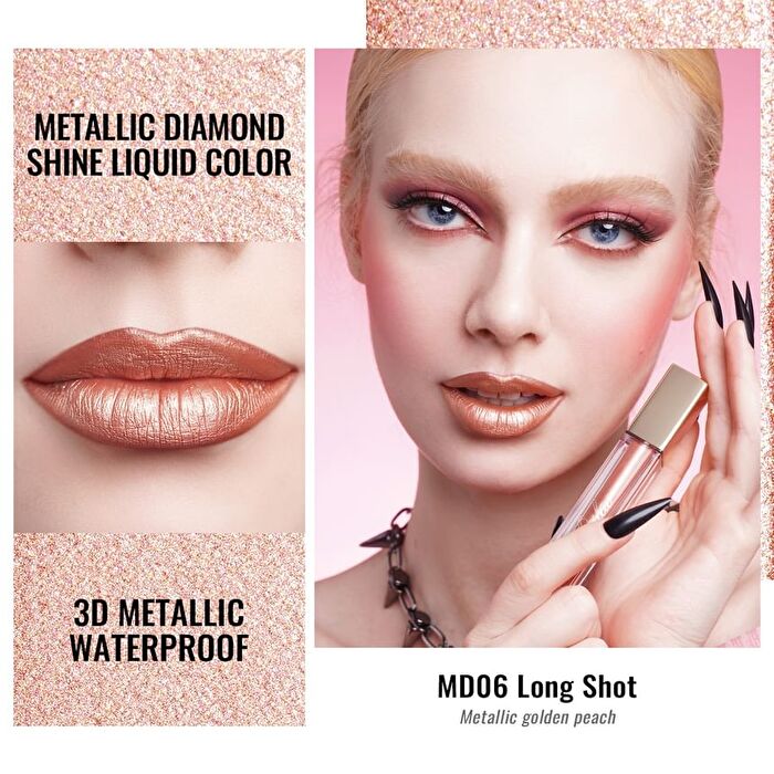 Metallic Diamond Shine Liquid Lip Gloss - 8 Colors - #MD05 Loose Control - 4.5ml