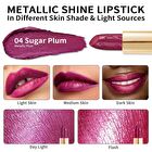 Metallic Shine Lipstick - 39 Colors - #04 Sugar Plum - 4.3g