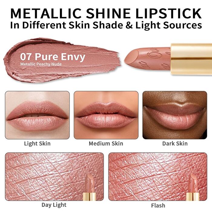 Metallic Shine Lipstick - 39 Colors - #04 Sugar Plum - 4.3g