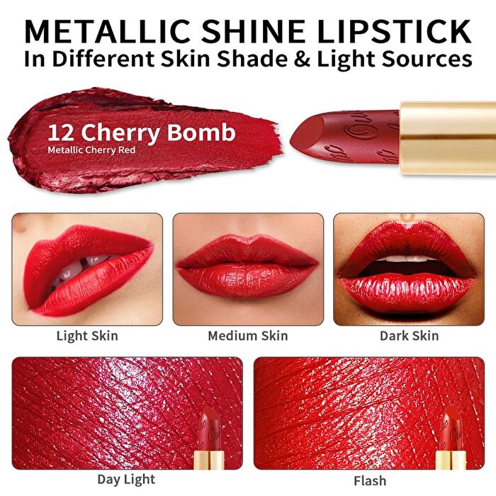 Metallic Shine Lipstick - 39 Colors - #04 Sugar Plum - 4.3g