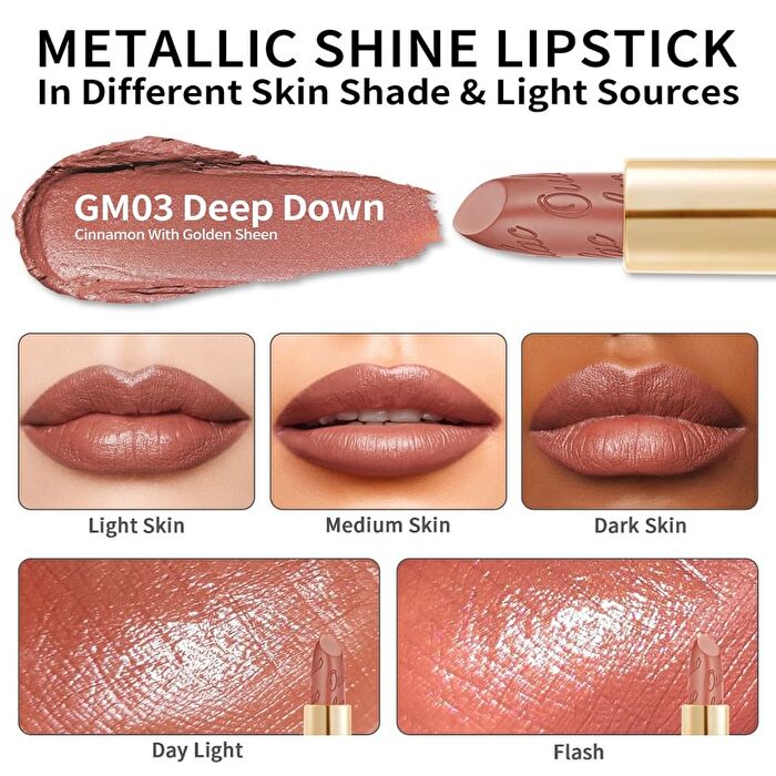 Metallic Shine Lipstick - 39 Colors - #04 Sugar Plum - 4.3g