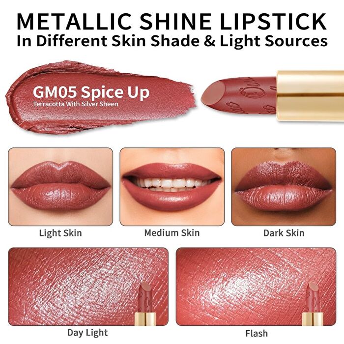 Metallic Shine Lipstick - 39 Colors - #04 Sugar Plum - 4.3g