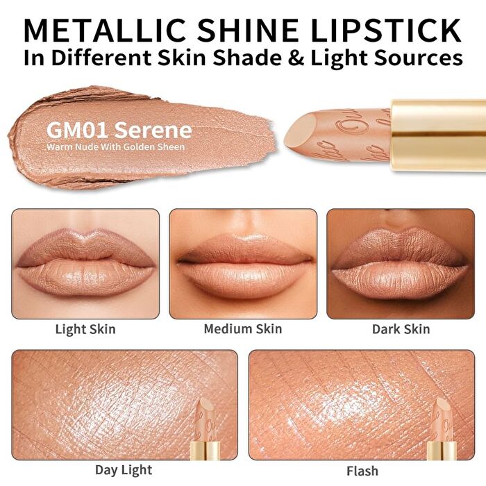 Metallic Shine Lipstick - 39 Colors - #06 Nemo Go Home - 4.3g