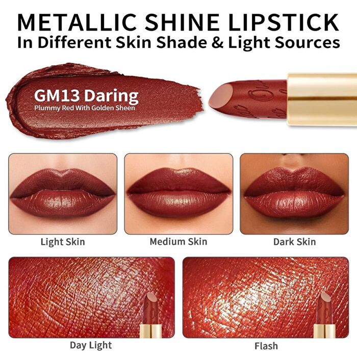 Metallic Shine Lipstick - 39 Colors - #09 Guilty Pleasure - 4.3g