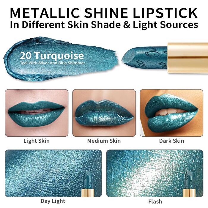Metallic Shine Lipstick - 39 Colors - #15 Velocity - 4.3g