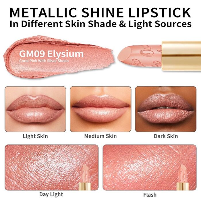 Metallic Shine Lipstick - 39 Colors - #20 Turquoise - 4.3g