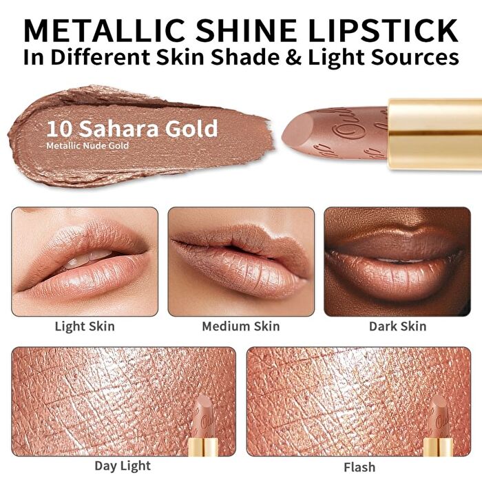 Metallic Shine Lipstick - 39 Colors - #20 Turquoise - 4.3g