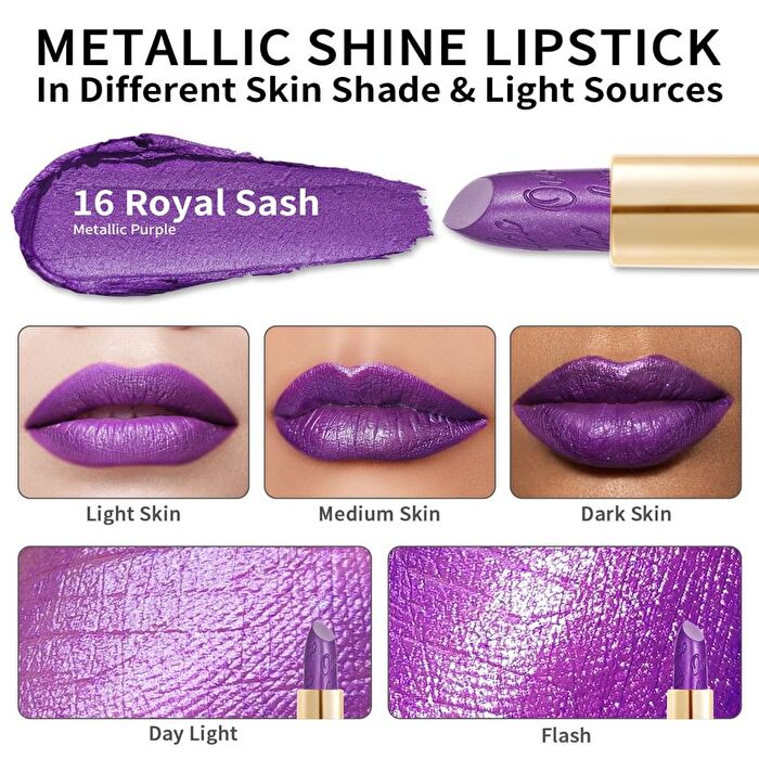 Metallic Shine Lipstick - 39 Colors - #24 Me Time - 4.3g