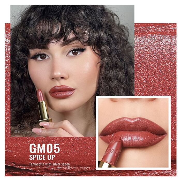 Metallic Shine Lipstick - 39 Colors - #GM03 Deep down - 4.3g