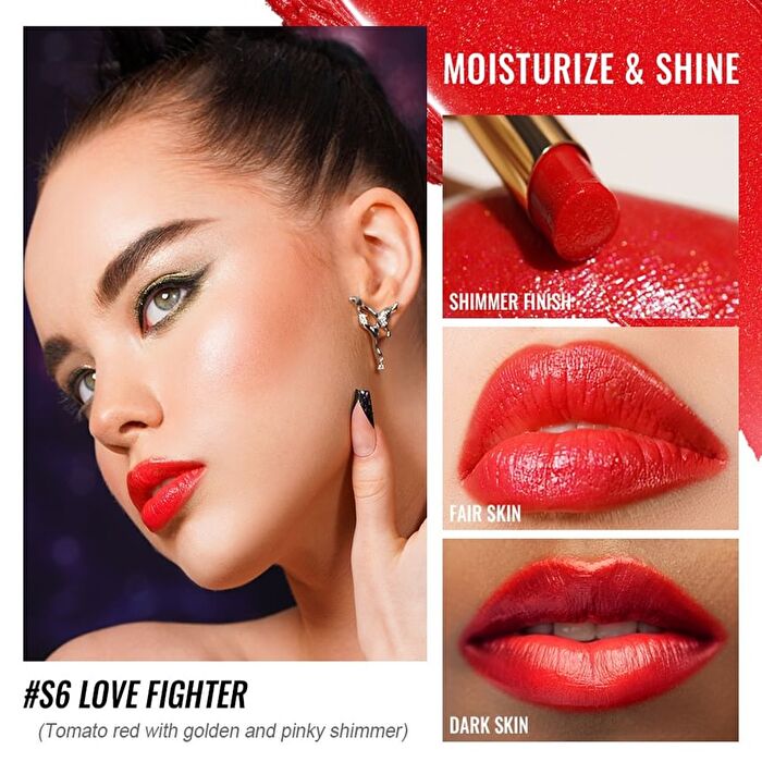 Moisture Shine Lipstick - 26 Colors - #12 Orange Shock! - 2.2g