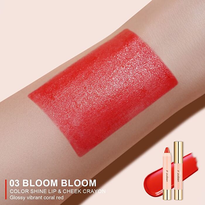 Color Shine Lip & Cheek Crayon - 6 Colors - #03 Bloom Bloom - 2.48g