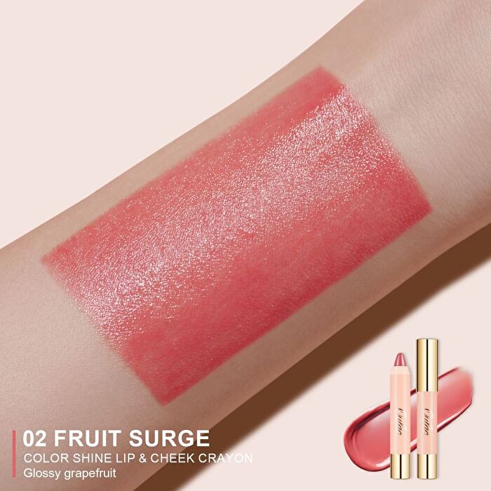 Color Shine Lip & Cheek Crayon - 6 Colors - #05 Blackcurrant Jelly - 2.48g
