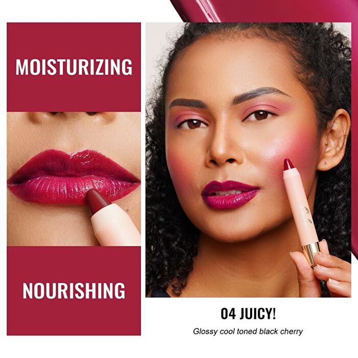 Color Shine Lip & Cheek Crayon - 6 Colors - #05 Blackcurrant Jelly - 2.48g
