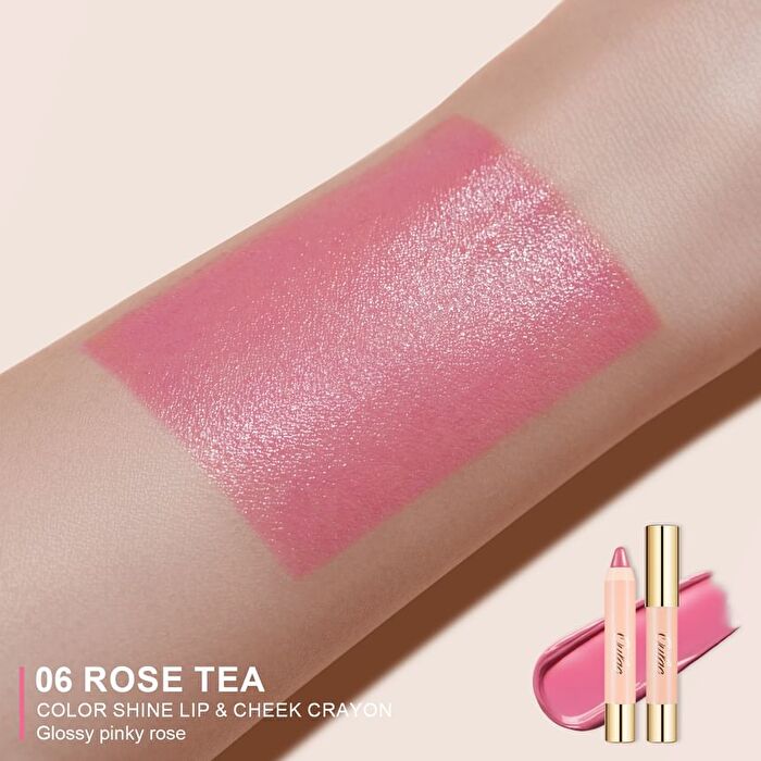 Color Shine Lip & Cheek Crayon - 6 Colors - #07 Pumpkin Please! - 2.48g