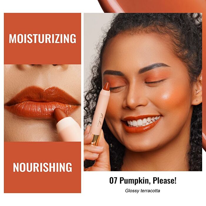Color Shine Lip & Cheek Crayon - 6 Colors - #07 Pumpkin Please! - 2.48g