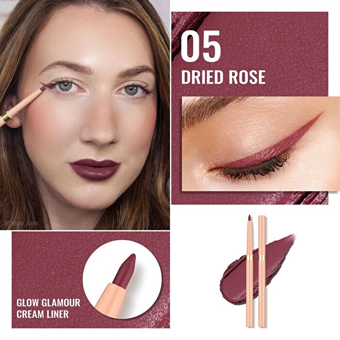 Glow Glamour Creamy Eye & Lip Liner - 20 Colors - #LL08 Ruby - 0.28g