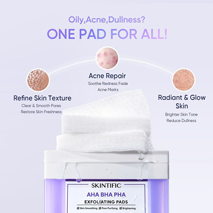 Skintific AHA BHA PHA Exfoliating Pads - 130ml
