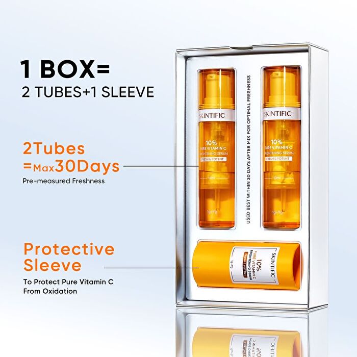 Skintific 10% Pure Vitamin C Brightening Serum Set - 2pcs (1g + 9g)