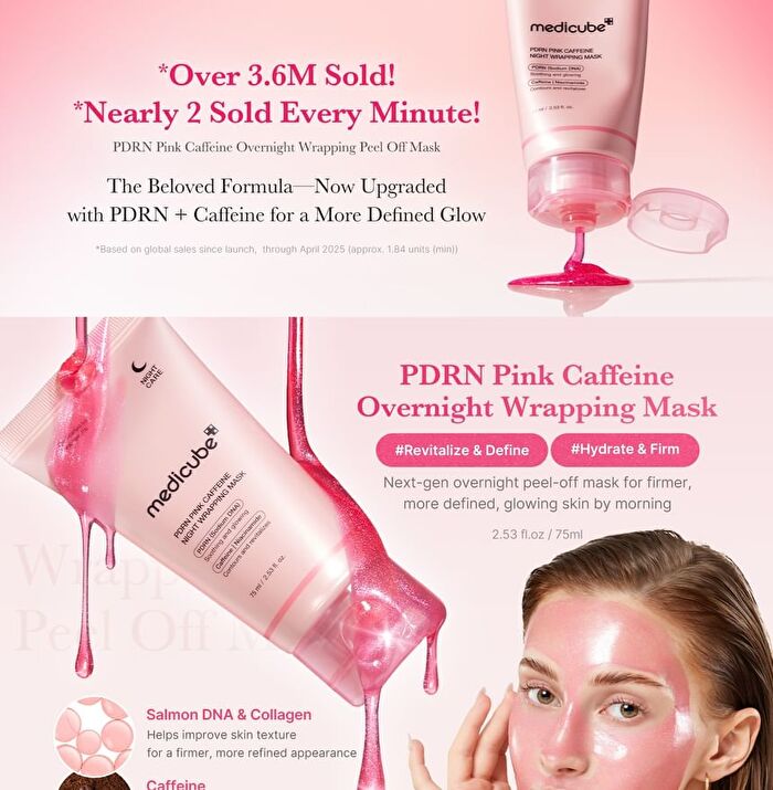 PDRN Pink Caffeine Night Wrapping Mask - 75ml