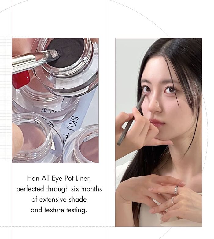 romand Han All Eye Pot Liner - 3 Types - #03 Peony Cream Pot