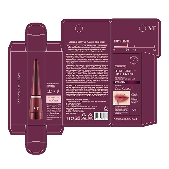 Vt Reedle Shot Lip Plumper Rose Berry - 4.6g