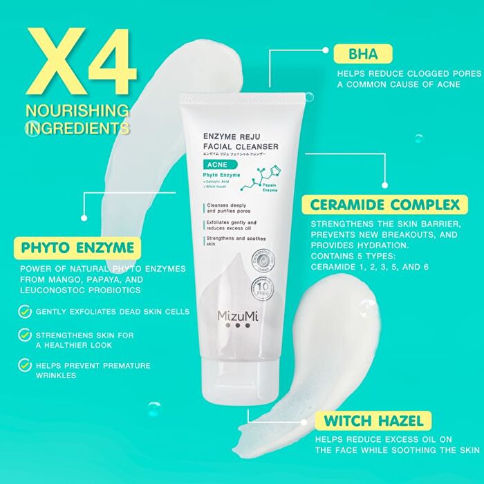 Enzyme Reju Facial Cleanser Acne - 100ml