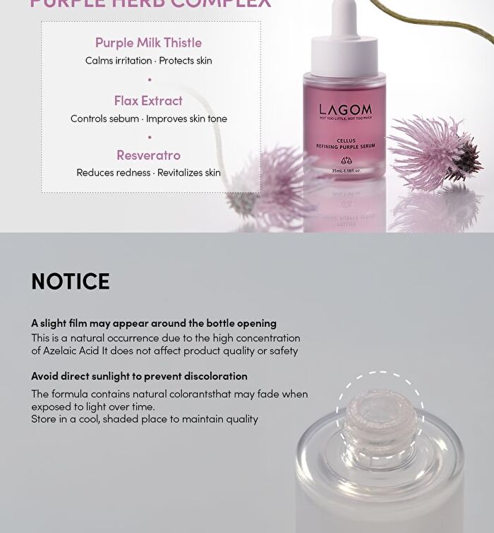 Lagom Cellus Refining Purple Serum - 35ml