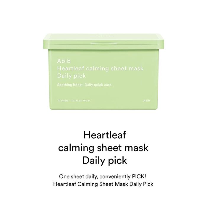 Heartleaf Calming Sheet Mask Daily Pick - 30 sheets