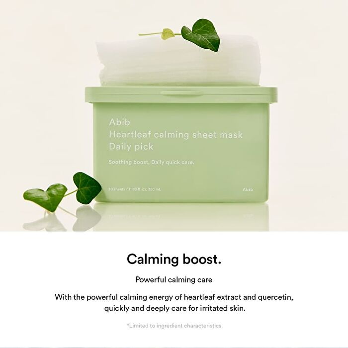 Heartleaf Calming Sheet Mask Daily Pick - 30 sheets
