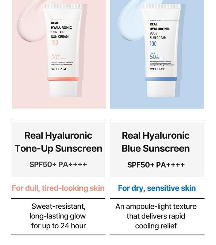 Wellage Real Hyaluronic Blue Sun Cream - 50ml