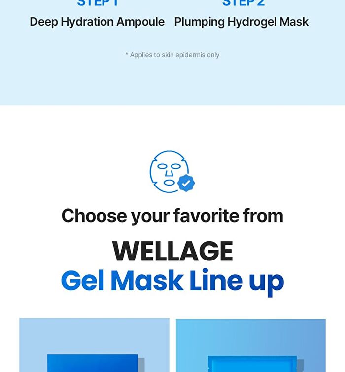 Wellage Real Hyaluronic Glow Booster PDRN Mask - 38g x 1 sheet