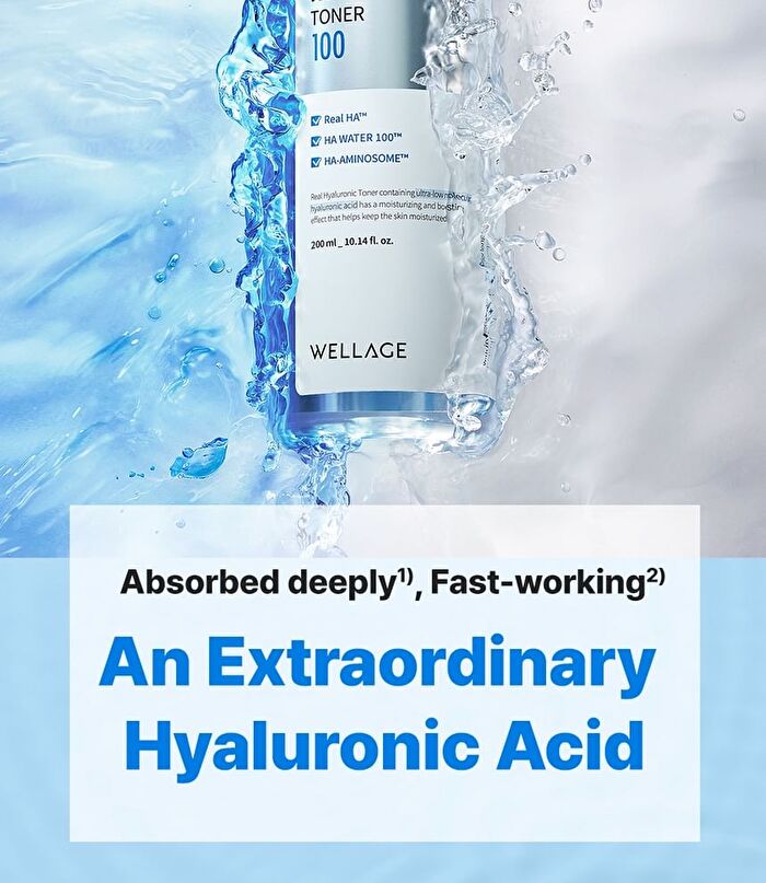 Wellage Real Hyaluronic 100 Toner - 200ml