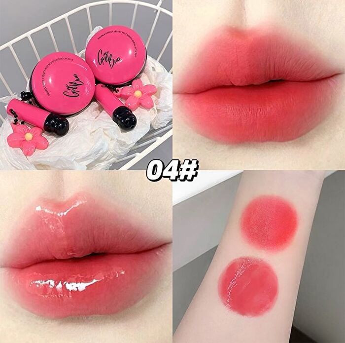 Double-Effect Velvet Mist Moisturing Liquid Lipstick - 6 Colors - #01 Pink Sakura - 10g