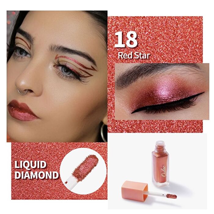 Liquid Diamond Eyeshadow - 21 Colors - #18 Red Star - 5.4g
