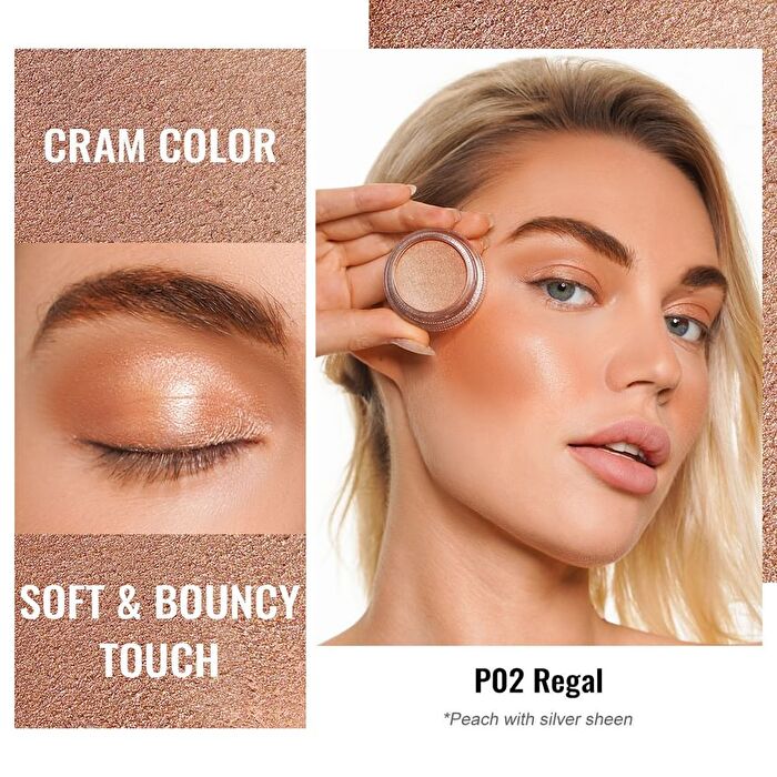 Cream Color Eyeshadow - 40 Colors - #CM02 Snow Orchid - 6g