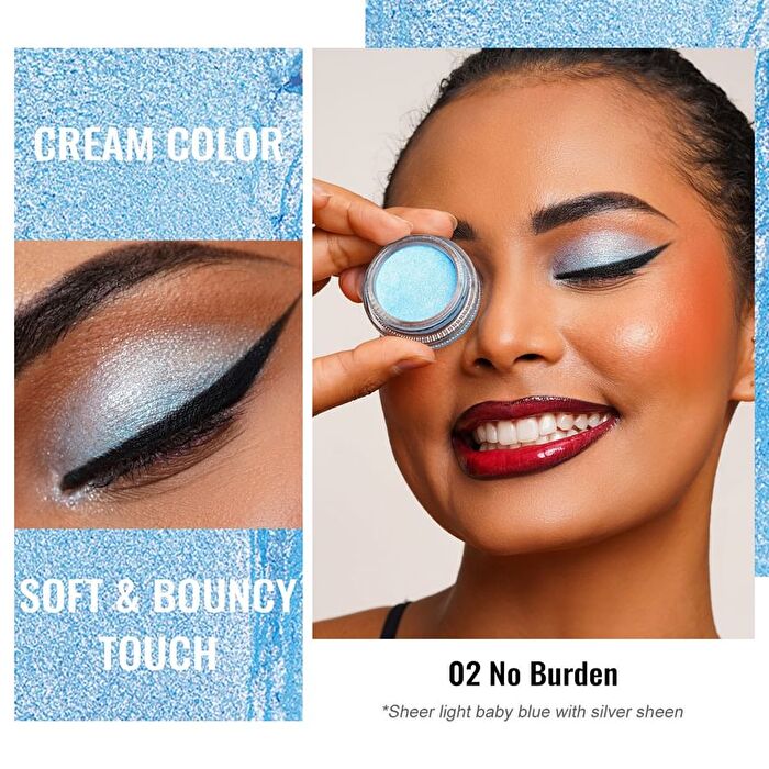 Cream Color Eyeshadow - 40 Colors - #CM02 Snow Orchid - 6g