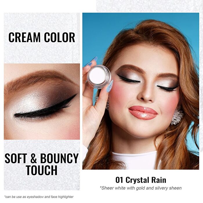 Cream Color Eyeshadow - 40 Colors - #CM02 Snow Orchid - 6g