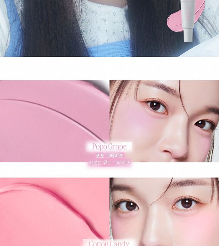 Feev Fluffy Cheek Blush - 6 Colors - Cotton Candy
