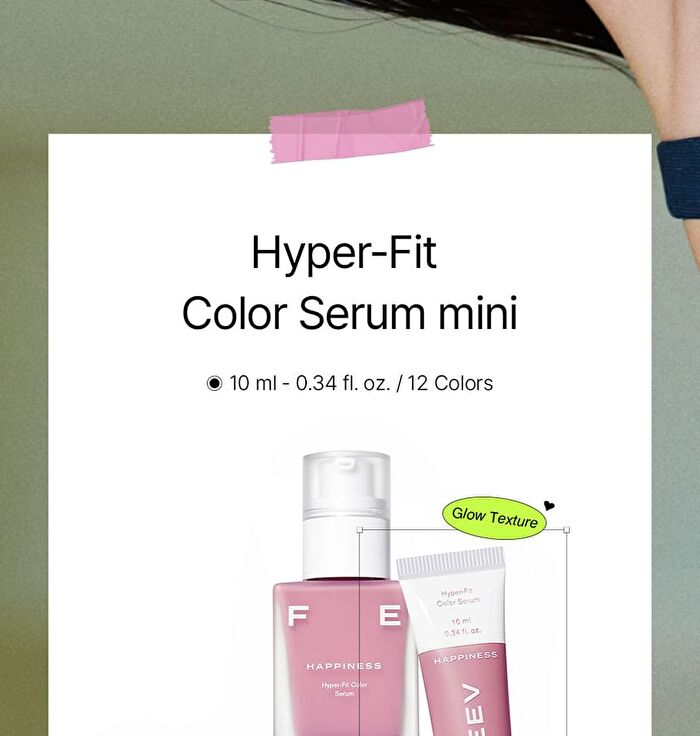 Feev Hyper-Fit Color Serum Mini - 12 Colors - Romantic Coral