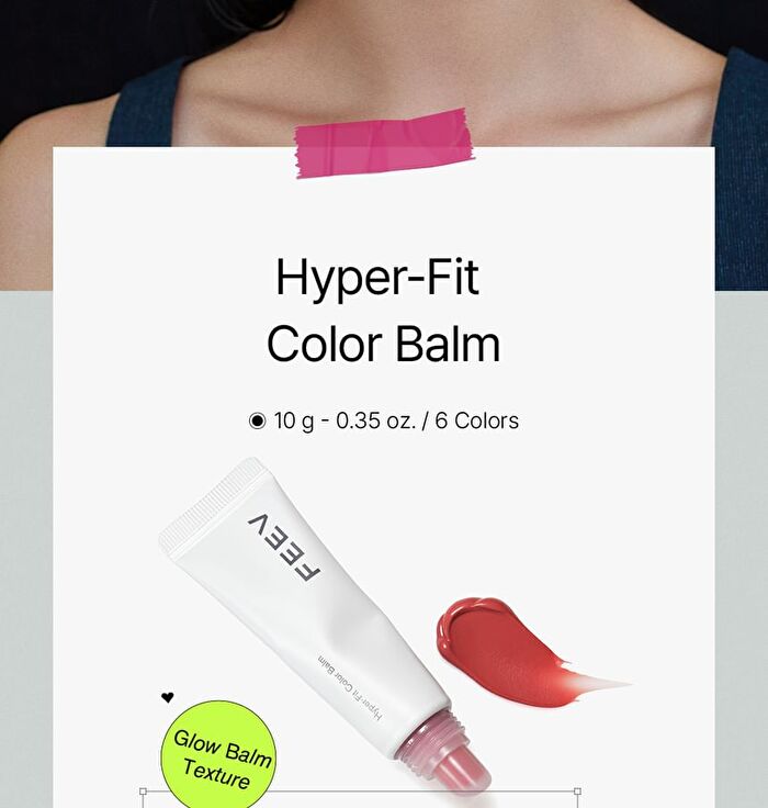 Feev Hyper-Fit Color Balm - 6 Colors - Pink Breeze