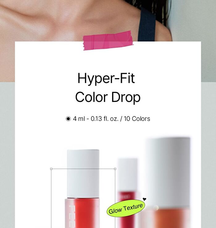 Feev Hyper-Fit Color Drop - 7 Colors - No Makeup