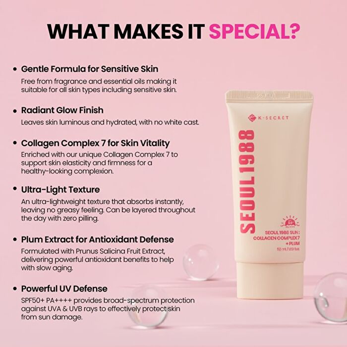 Ksecret SEOUL 1988 Sun : Collagen Complex 7 + Plum - 50ml