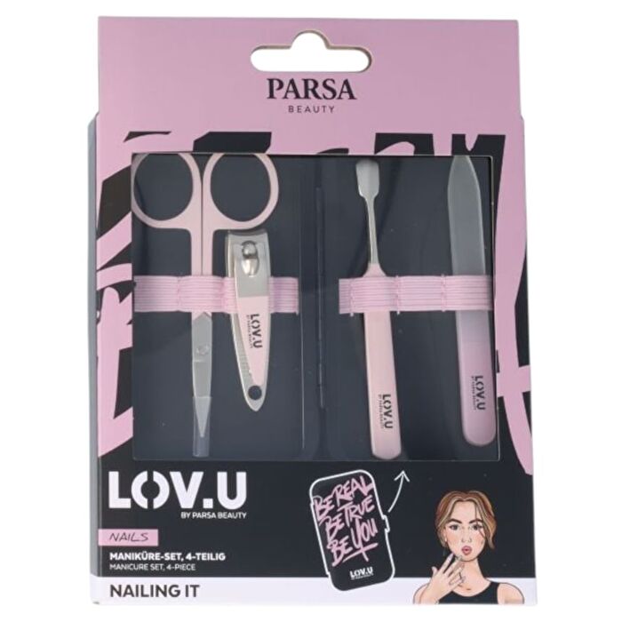 Set Of 4 : LOV.U Manicure Kit - Set Of 4: Pink