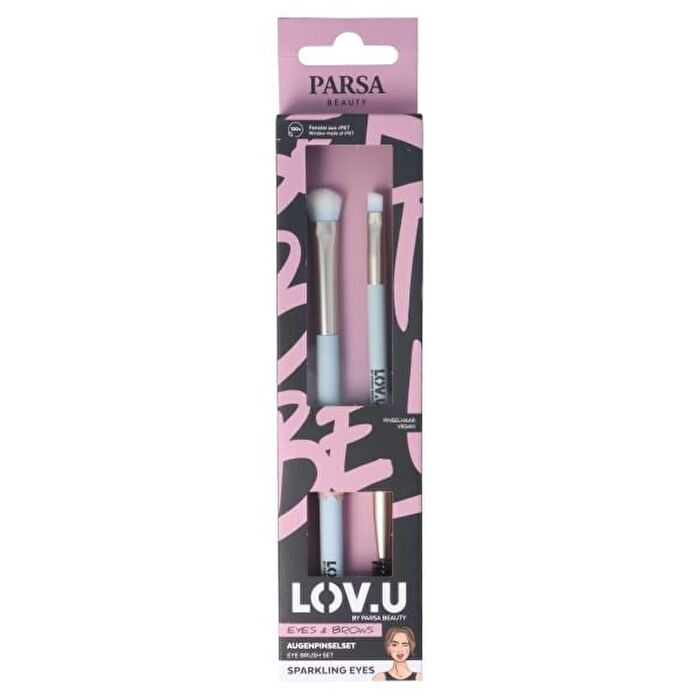 Set Of 2: LOV.U Eye & Eyebrow Brush - Set Of 2: Light Blue
