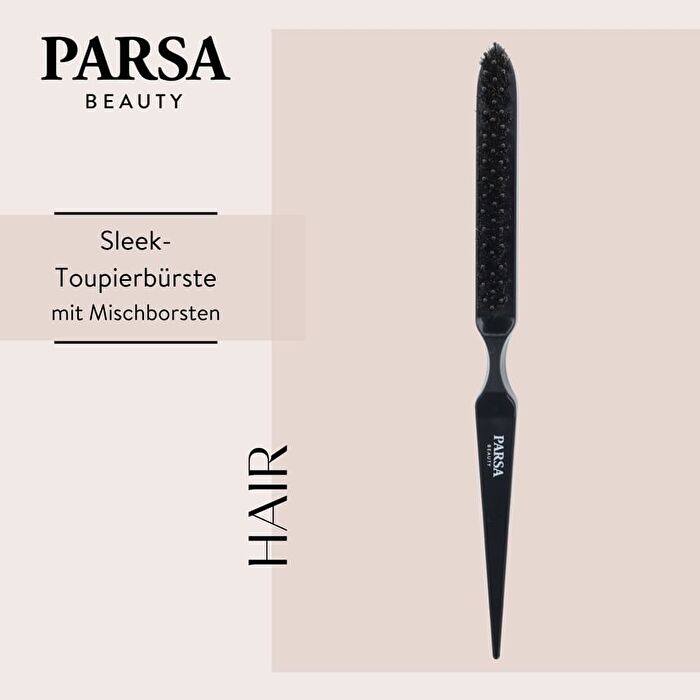Plastic Mixed Bristles Tail Comb - Black