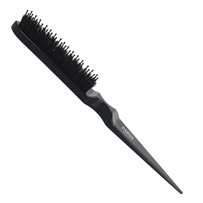 Plastic Mixed Bristles Tail Comb - Black