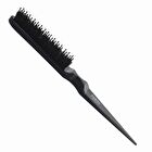 Plastic Mixed Bristles Tail Comb - Black