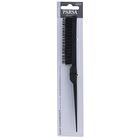 Plastic Mixed Bristles Tail Comb - Black