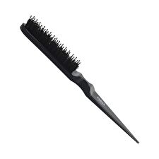 Plastic Mixed Bristles Tail Comb - Black