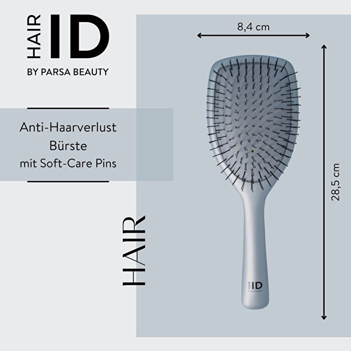 HAIR ID Paddle Brush - Silver